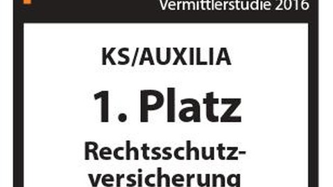 Die konstante Größe im Rechtsschutz - KS/AUXILIA Rechtsschutz erneut beliebtester Maklerpartner