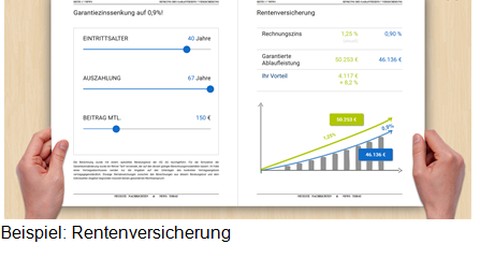 Vertriebsunterstützung - Mit Rechnungszinsrechner Veränderungen vorrechnen