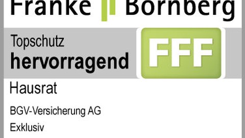 Franke und Bornberg bewertet BGV-Hausratversicherung mit „HERVORRAGEND“