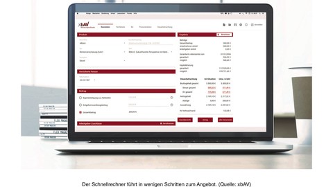 Prompte bAV-Tarifberechnungen dank Schnellrechner im "bAV-Berater"