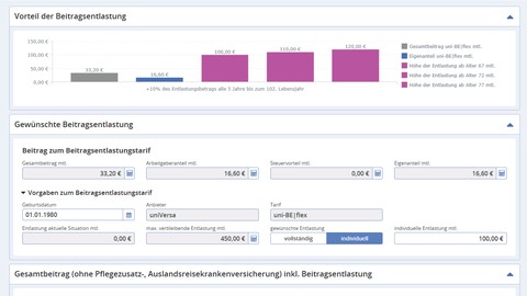 Beitragsentlastungsrechner verbessert und in neuem Design: uniVersa unterstützt qualifizierte PKV-Beratung