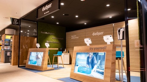 Gothaer eröffnet hybride Servicestation GoCube im Galeria Kassel