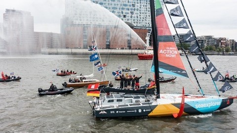 Zurich feiert mit Weltumsegler und Klima-Botschafter Boris Herrmann die Bootstaufe der Malizia - Seaexplorer in Hamburg