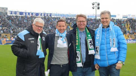 Wir sind gekommen, um zu bleiben: Die Bayerische verlängert Hauptsponsor-Vertrag beim TSV 1860 München vorzeitig bis 2027 