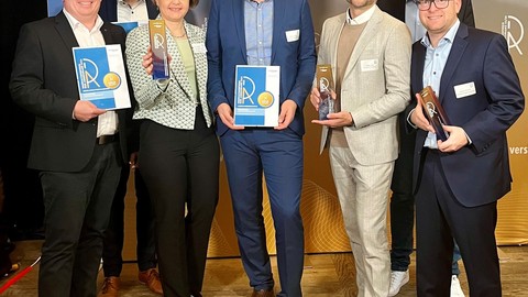 Beim Innovationspreis der Assekuranz in Frankfurt hat die Nürnberger in diesem Jahr 5 Auszeichnungen gewonnen – davon dreimal Gold!