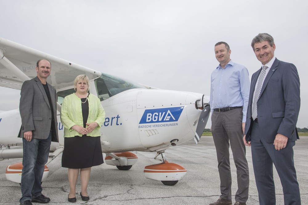 Zweiter Hagelflieger präsentiert - Hagelabwehr Ortenau und BGV / Badische Versicherungen stellen gemeinsamen Hagelflieger am Baden-Airpark vor