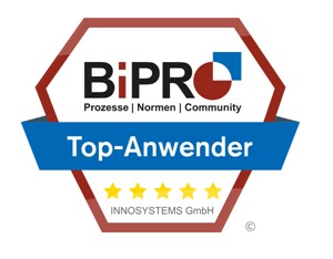 INNOSYSTEMS mit BiPRO Top-Anwender-Siegel ausgezeichnet!