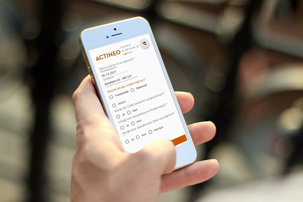 Digitale Schadenmeldung mit dem neuen ACTINEO FAST TRACK - Schnell-Regulierung von Personenschäden