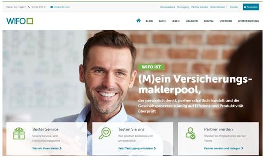 Maklerpool WIFO präsentiert nach Relaunch neue Website: Neues Design, innovative Funktionen und Blog für Versicherungsmakler 