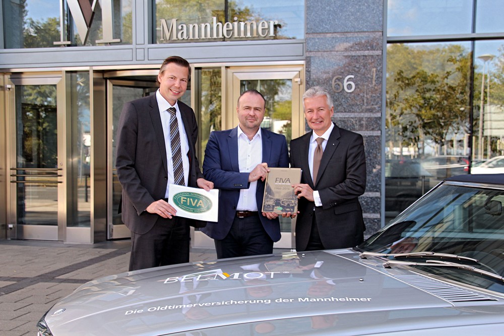 FIVA Weltverband für historische Automobile nimmt ersten Versicherer auf Mannheimer Versicherung mit Marke BELMOT® Mitglied