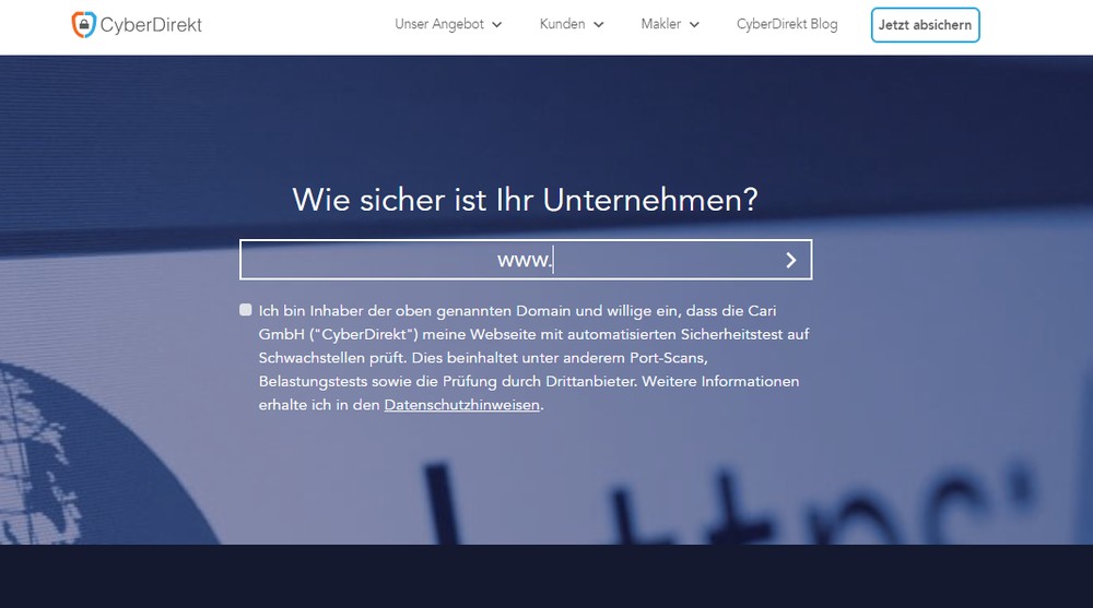 CyberDirekt bietet ab sofort einen Web Security-Check an