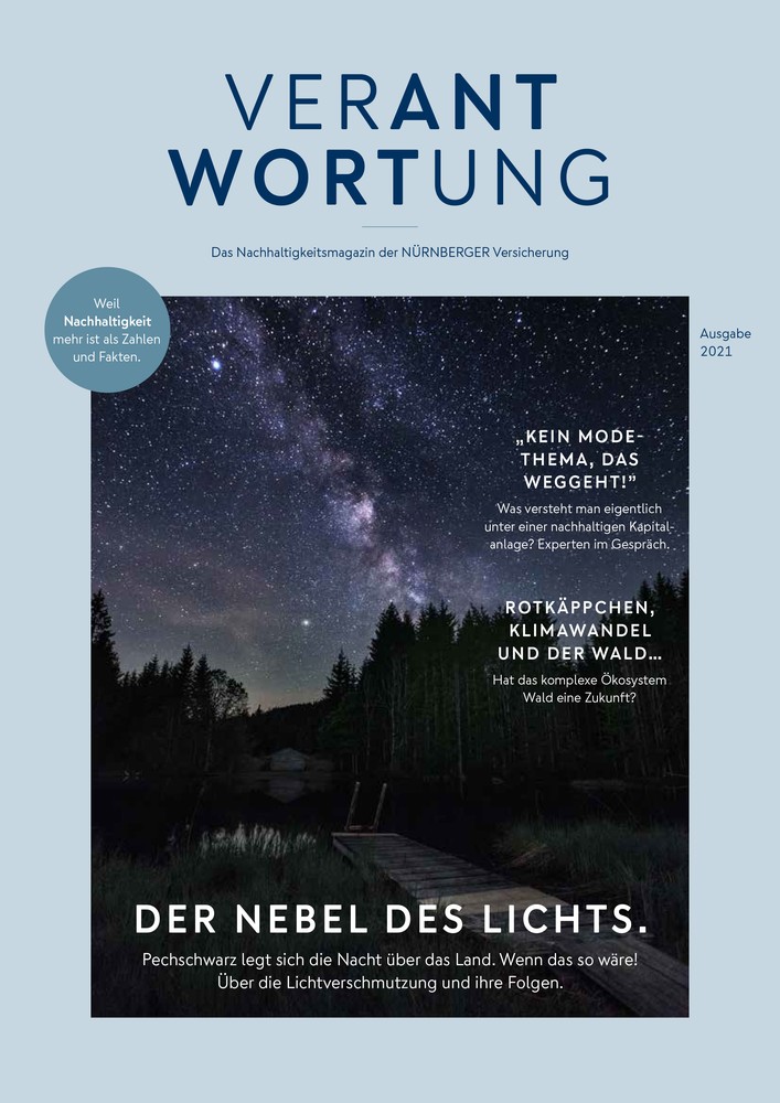 Klimaneutralität, grüne Kapitalanlagen und Lichtsmog: Nürnberger Versicherung veröffentlicht neues Nachhaltigkeitsmagazin