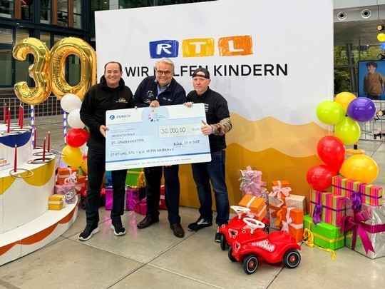 Die Zurich Gruppe Deutschland unterstützt in ihrem 150. Jubiläumsjahr den 30. RTL-Spendenmarathon zugunsten der Stiftung „RTL – Wir helfen Kindern e.V.“.