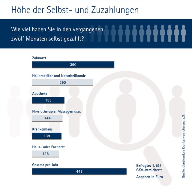 Einzelgrafik zu Selbst- und Zuzahlungen 