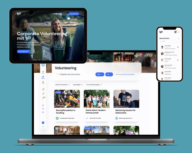 Das Corporate Volunteering Tool "lets" für Arbeitgeber. 