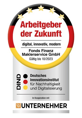 DIND-Siegel: Fonds Finanz gehört zu den Arbeitgebern der Zukunft 