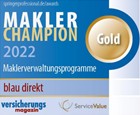 Makler-Champion: Das MVP von blau direkt wurde mit Gold ausgezeichnet